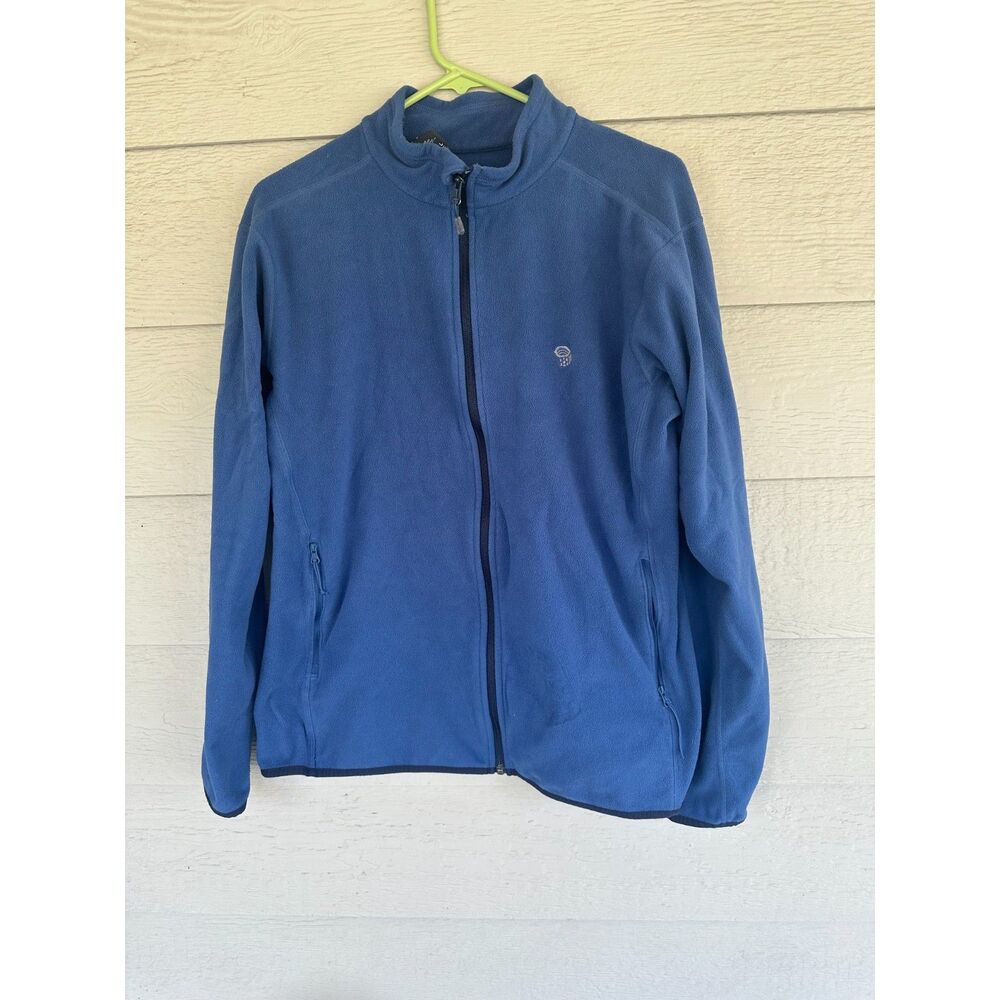 Mountain Hardwear Microfleece Full Zip Blue Outdoor Hiking Jacket Men's Size L